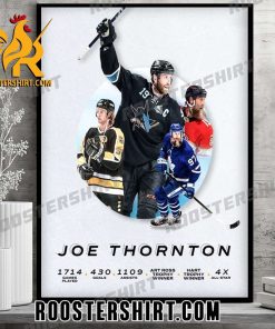 Former MVP Joe Thornton is hanging up the skates for good Poster Canvas