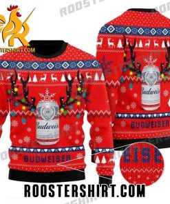 Funny Deer Budweiser Ugly Christmas Sweaters