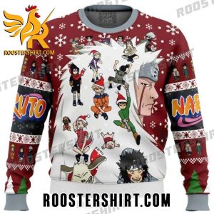 Funny Naruto Characters Go To Christmas Art Style Ugly Sweater