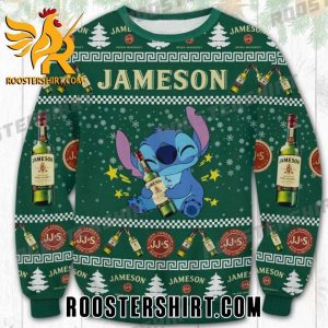 Funny Stitch Hug Jameson Whisky Ugly Christmas Sweater