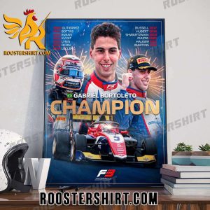 Gabriel Bortoleto Champions 2023 Formula 3 Poster Canvas