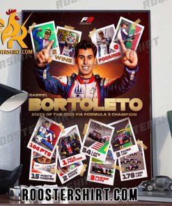 Gabriel Bortoleto Stats Of The 2023 FIA Formula 3 Champion Poster Canvas
