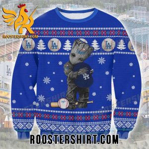 Groot Love Los Angeles Dodgers MLB Ugly Christmas Sweater