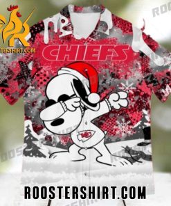 Happy Christmas Snoopy Santa Dabbing Chiefs Hawaiian Shirt