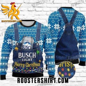 Happy Merry Christmas Busch Light Ugly Sweater With New Design