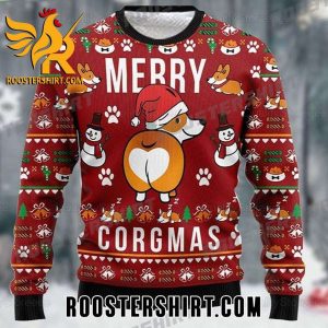 Happy Merry Corgmas Christmas Pattern Corgi Ugly Christmas Sweater
