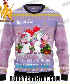 I Can Get You On The Naughty List Unicorn Ugly Christmas Sweater