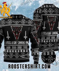 I Feel A Sin Coming On Satanic Ugly Christmas Sweater
