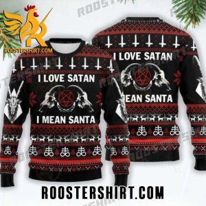 I Love Satan I Mean Santa New Design Satanic Ugly Christmas Sweater