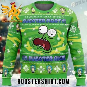 I Turned Myself Into A Sweater Morty Im Sweater Rick Ugly Sweater Gift For Rick and Morty Fans