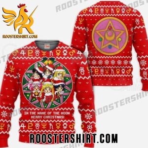 In The Name Of The Moon Merry Christmas Sailor Moon Christmas Sweater
