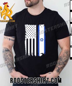 Israel Palestine War T-Shirt America Mix Israel Flag