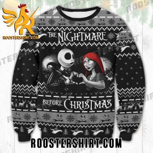 Jack Skellington And Sally Couple in The Nightmare Before Christmas Ugly Sweater