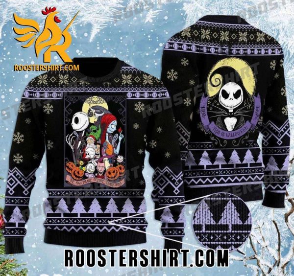 Jack Skellington Sally And Character The Nightmare Before Christmas Ugly Sweater