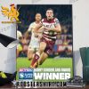 Jake Wardle is the Harry Sunderland Trophy winner Betfred Super League Champions 2023 Poster Canvas