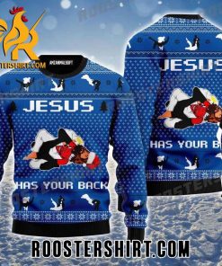 Jesus Has Your Back Satanic Ugly Christmas Sweater