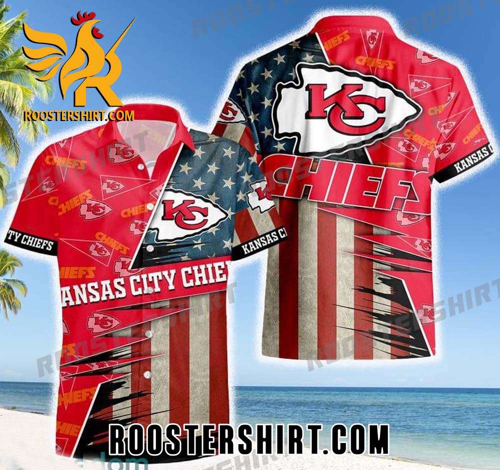 Kansas City Chiefs American Flag New Design Hawaiian Shirt And Shorts