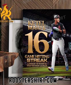 Ketel Marte 16 Game Hitting Streak Longest To Start A Postseason Career Poster Canvas