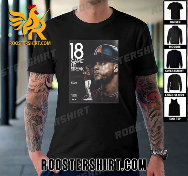 Ketel Marte has broken the MLB record with an 18-game hit streak in Postseason games T-Shirt