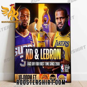 Kevin Durant vs LeBron James Face Off For First Time Since 2018 Poster Canvas