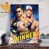 LA Knight And John Cena Winner 2023 WWE Fastlane Poster Canvas
