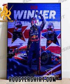 Lengend Max Verstappen Winner United States GP 2023 Poster Canvas