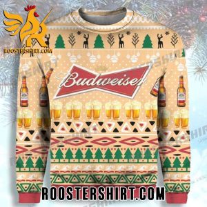 Limited Edition Budweiser Beer Bottl Ugly Christmas Sweater