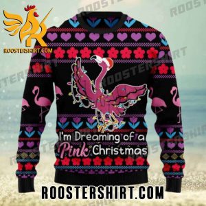 Limited Edition Im Dreaming Of A Pink Christmas Flamingo Ugly  Sweater