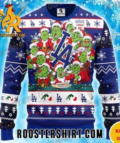 Limited Edition Los Angeles Dodgers 12 Grinch Xmas Day Christmas Ugly Sweater