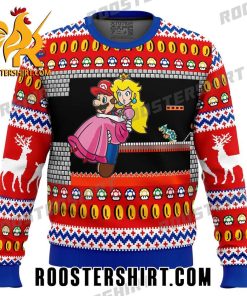 Limited Edition Mario Save The Princess Peach Ugly Christmas Sweater