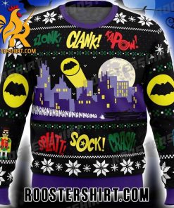 Limited Edition Zonk Clank Kapow Batman DC Comics Xmas Ugly Christmas Sweater