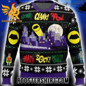 Limited Edition Zonk Clank Kapow Batman DC Comics Xmas Ugly Christmas Sweater