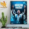 Lionel Messi Argentina vs Paraguay Poster Canvas