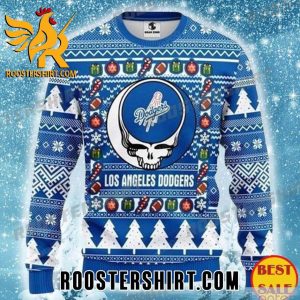 Los Angeles Dodgers Ugly Christmas Sweater With Skull Style