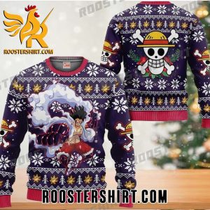 Luffy Gear 4 Ugly Christmas Sweater Gift For One Piece Fans