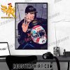 MAX VERSTAPPEN IS WORLD CHAMPION COMPLETES THE THREE PEAT ART STYLE POSTER CANVAS