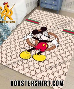 Mickey Mouse Gucci Brand Logo Pattern Rug Home Decor