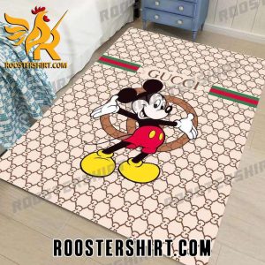 Mickey Mouse Gucci Brand Logo Pattern Rug Home Decor