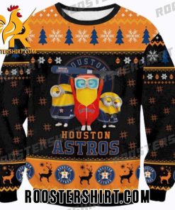 Minion Cosplay Houston Astros Player Ugly Christmas Sweater Gift For MLB Fans