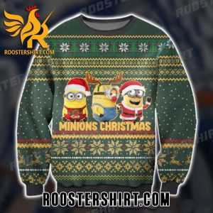 Minions Christmas Cosplay Santa Claus And Reindeer Ugly Sweater