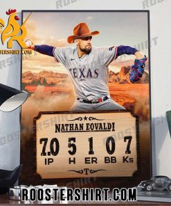 Nathan Eovaldi Achievements Texas Rangers Poster Canvas