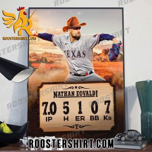 Nathan Eovaldi Achievements Texas Rangers Poster Canvas