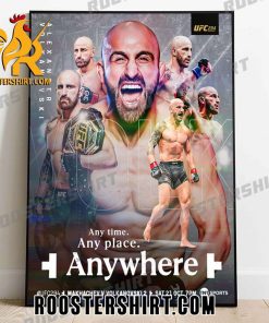 New Design Alexander Volkanovski Any Time Any Place Anywhere UFC 294 Poster Canvas