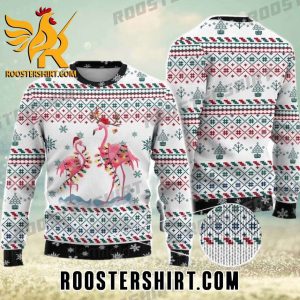 New Design Flamingo Couple Ugly Christmas Sweater