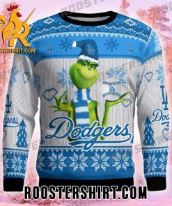 New Design Grinch Dodgers Ugly Christmas Sweater Gift For MLB Fans