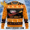 New Design Just Drink It Fireball Ugly Christmas Sweater Nike Style