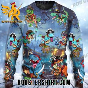 New Design Pirate Dinosaur Scary Ugly Christmas Sweater