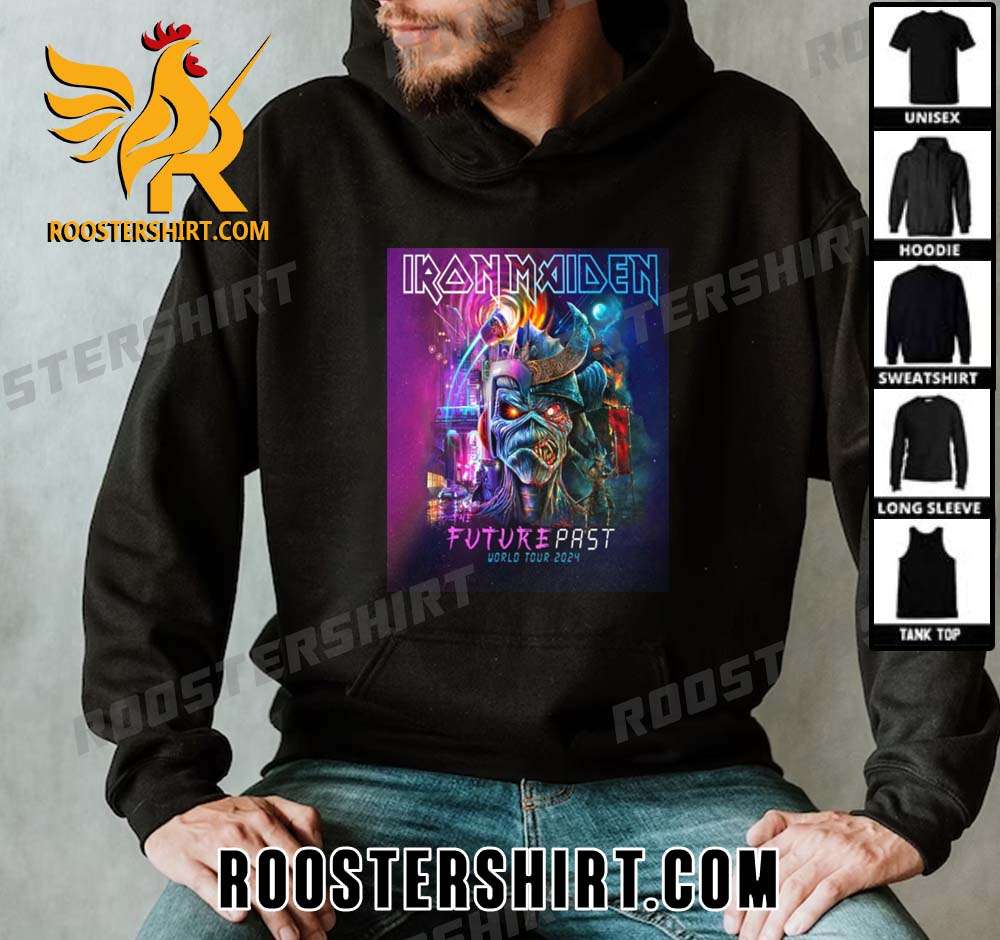 Official Iron Maiden The Future Past World 2024 Tour Hoodie Shirt