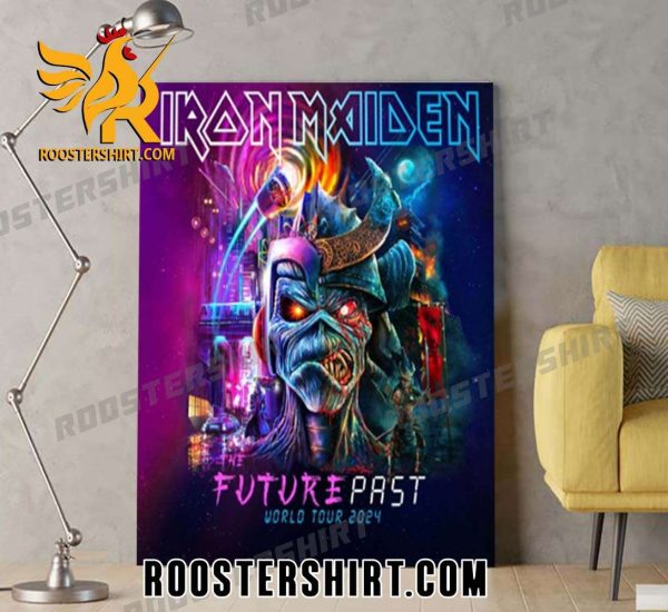 Official Iron Maiden The Future Past World 2024 Tour Poster Canvas