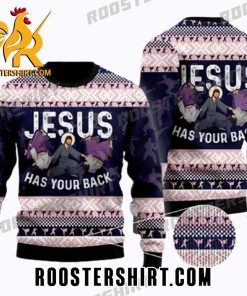 Official Jesus Has Your Back Ugly Christmas Sweaters